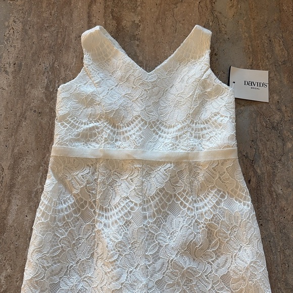 DAVIDS BRIDAL Toddler Lace Jumpsuit, NWT. - Picture 2 of 4